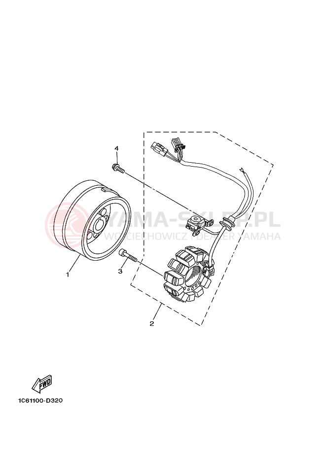 Schemat "alternator" do Yamaha TT-R230 TTR230V