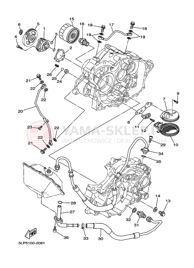 Schemat "Pompa olejowa" do Yamaha YFM660RR