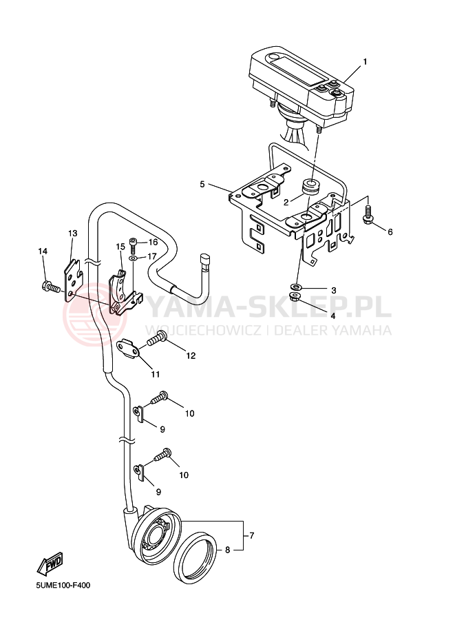 Schemat "licznik" do Yamaha WR450F