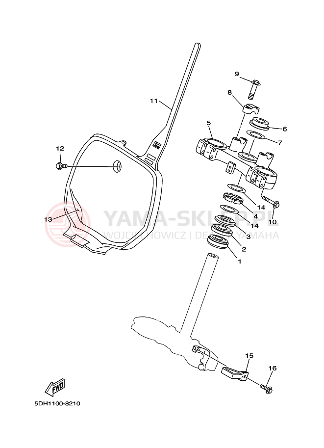 Schemat "Półki zawieszenia" do Yamaha WR250Z