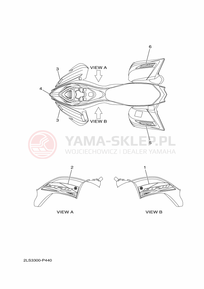 Schemat "Naklejki" do Yamaha YFM700RF