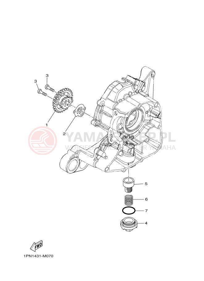 Schemat "Pompa olejowa" do Yamaha TRICITY 125