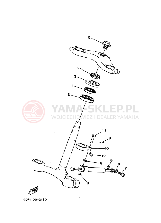 Schemat "Półki zawieszenia" do Yamaha TZ250