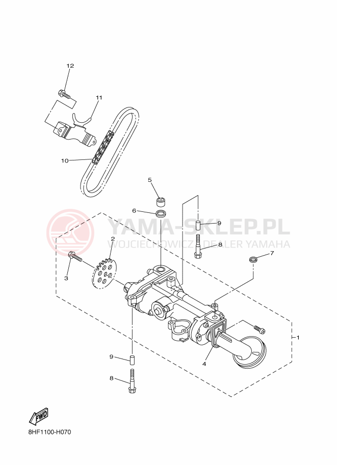 Schemat "Pompa olejowa" do Yamaha VK PROFESSIONAL II EPS
