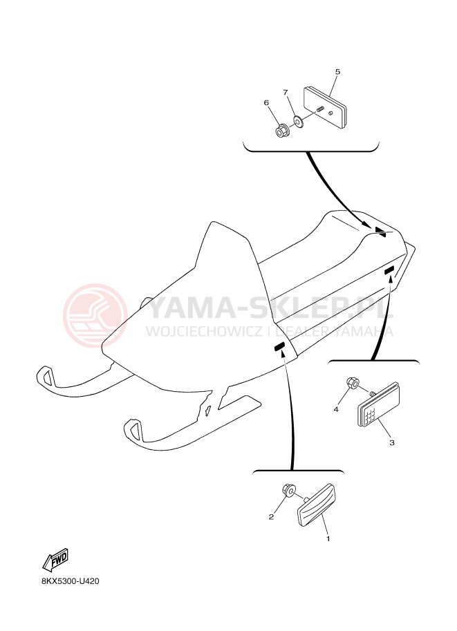 Schemat "układ elektryczny" do Yamaha VK540V