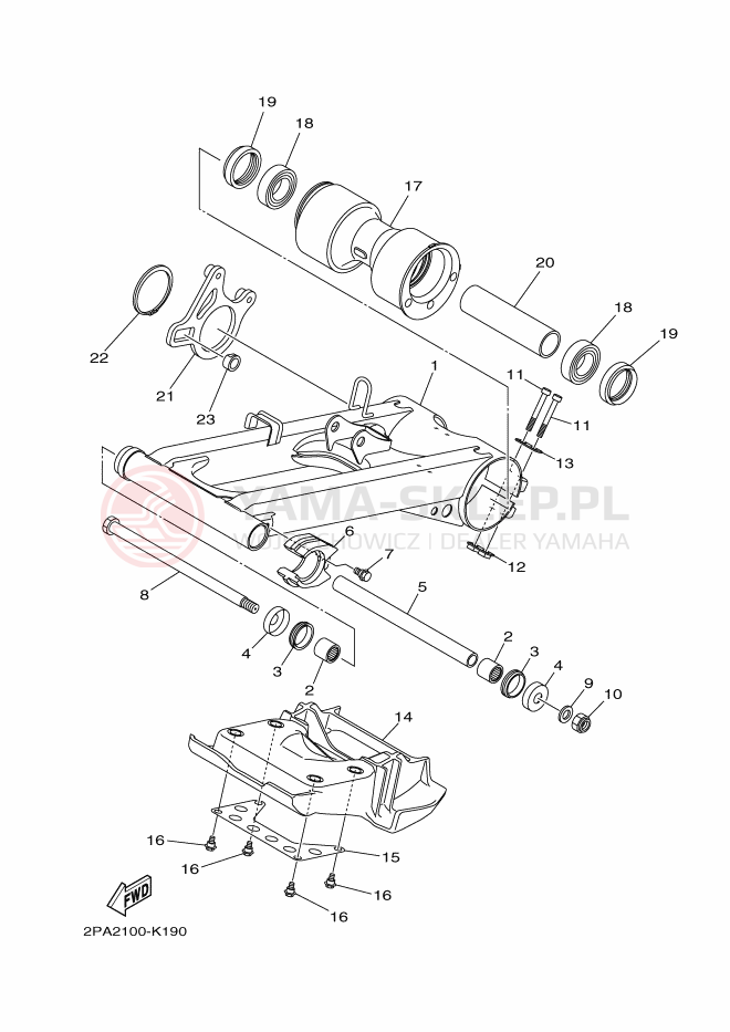 Schemat "wahacz" do Yamaha RAPTOR 125