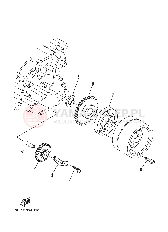 Schemat "rozrusznik" do Yamaha TT-R125E