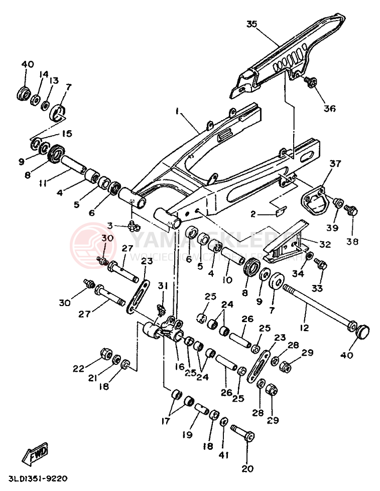Schemat "wahacz" do Yamaha XTZ750 SUPERTENERE
