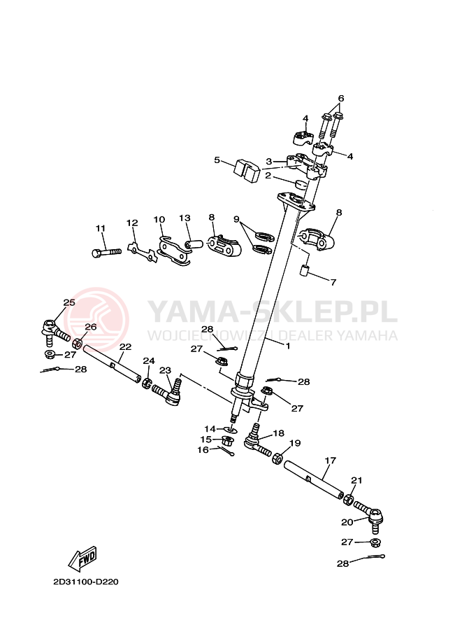Schemat "Półki zawieszenia" do Yamaha YFM80