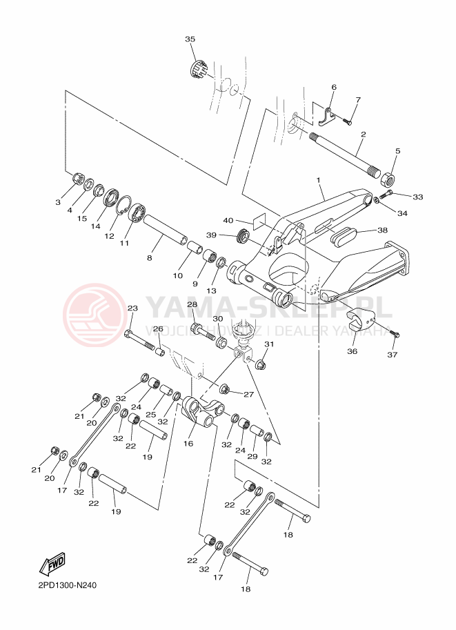 Schemat "wahacz" do Yamaha FJR1300AE