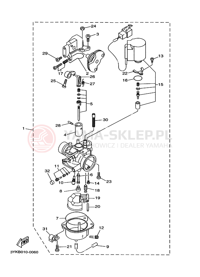 Schemat "Gaźnik" do Yamaha YG50Z JOG Z