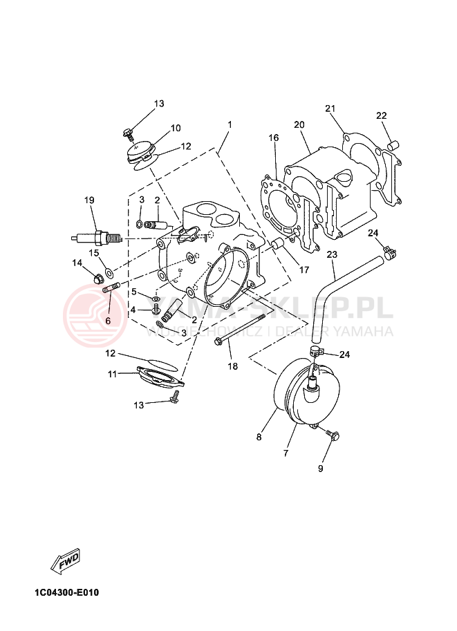 Schemat "cylinder" do Yamaha X-MAX 250