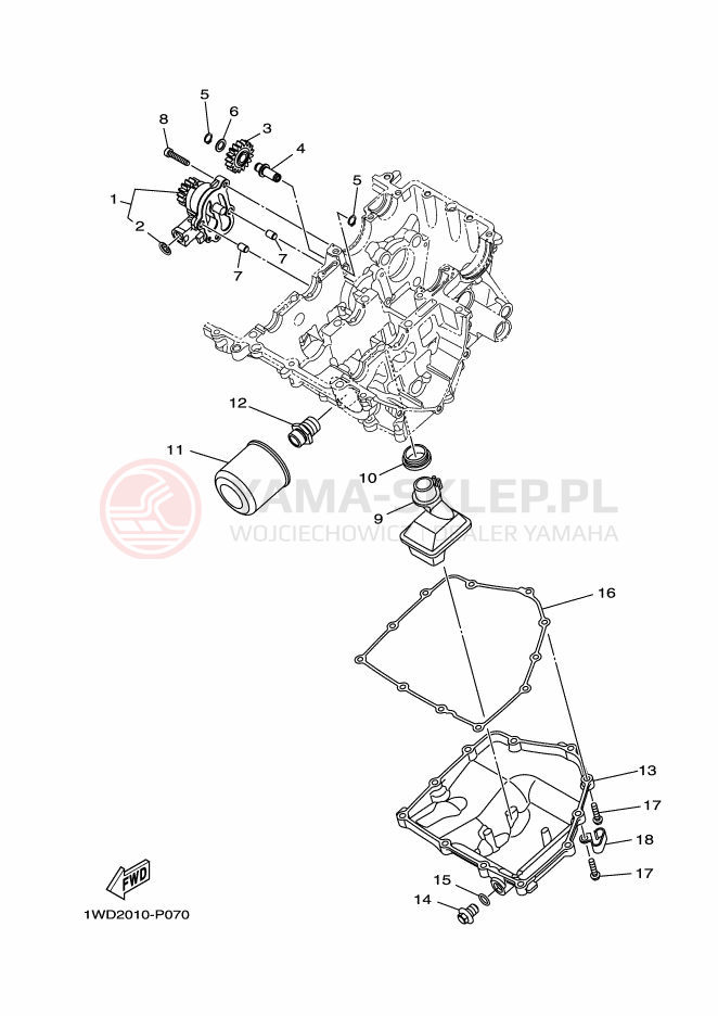 Schemat "Pompa olejowa" do Yamaha YZF-R3