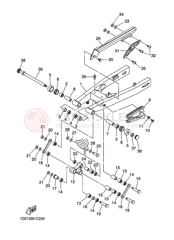 Schemat "wahacz" do Yamaha XT660X