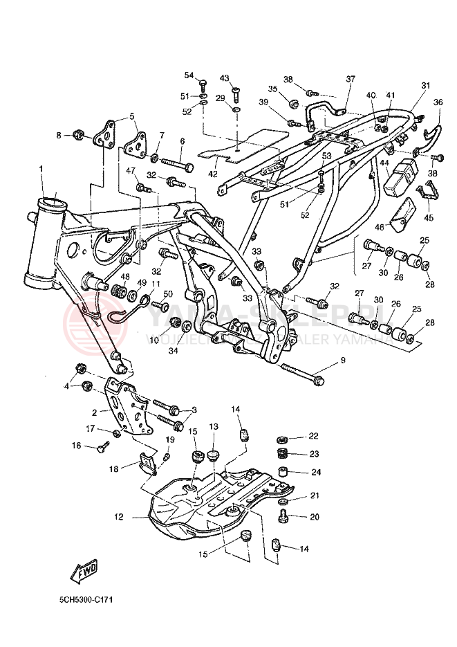 Schemat "rama" do Yamaha TT600RE