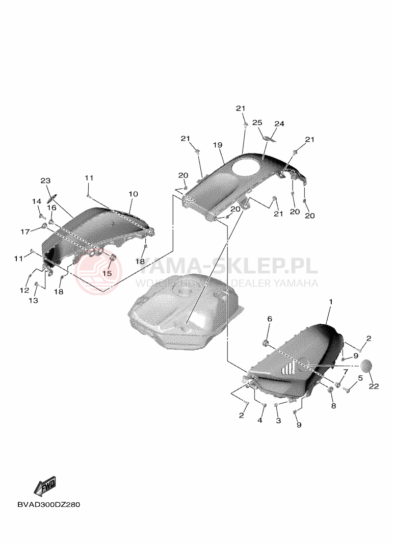 Schemat "ZBIORNIK PALIWA 2" do Yamaha R7