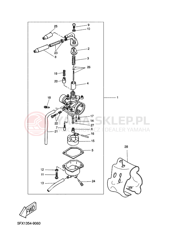 Schemat "GAŹNIK" do Yamaha BOOSTER NEXT GENERATION