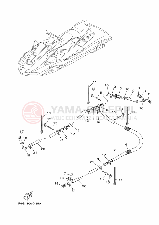 Schemat "Pompa bigle" do Yamaha FX1800H-X
