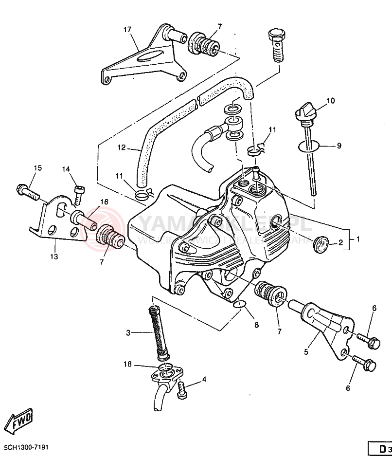 Schemat "Miska olejowa" do Yamaha TT600R