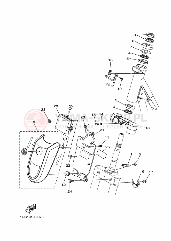 Schemat "Półki zawieszenia" do Yamaha EC-03