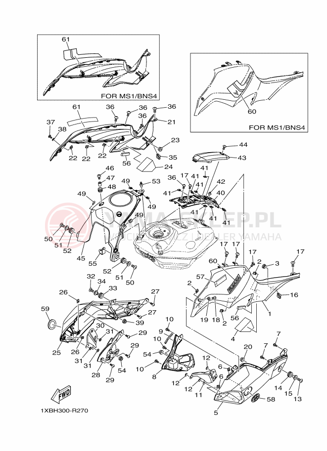 Schemat "zbiornik paliwa" do Yamaha MT-07 ABS