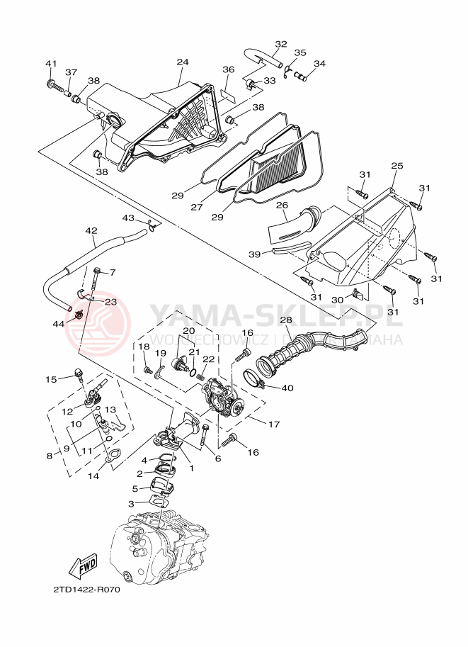 Schemat "Wtrysk paliwa" do Yamaha D'ELIGHT