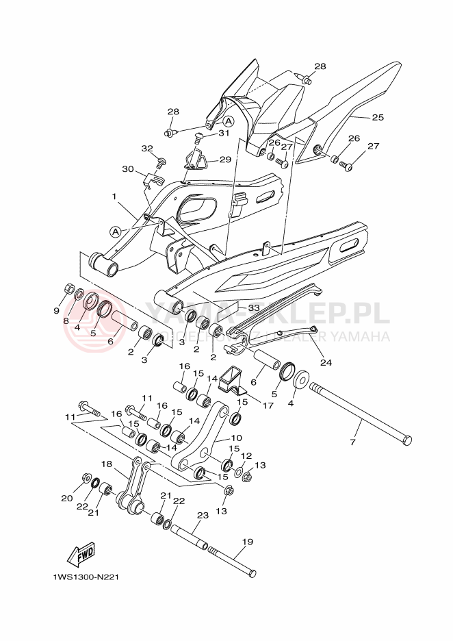 Schemat "wahacz" do Yamaha MT-07