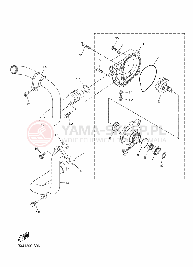 Schemat "Pompa wody" do Yamaha YZF-R1M