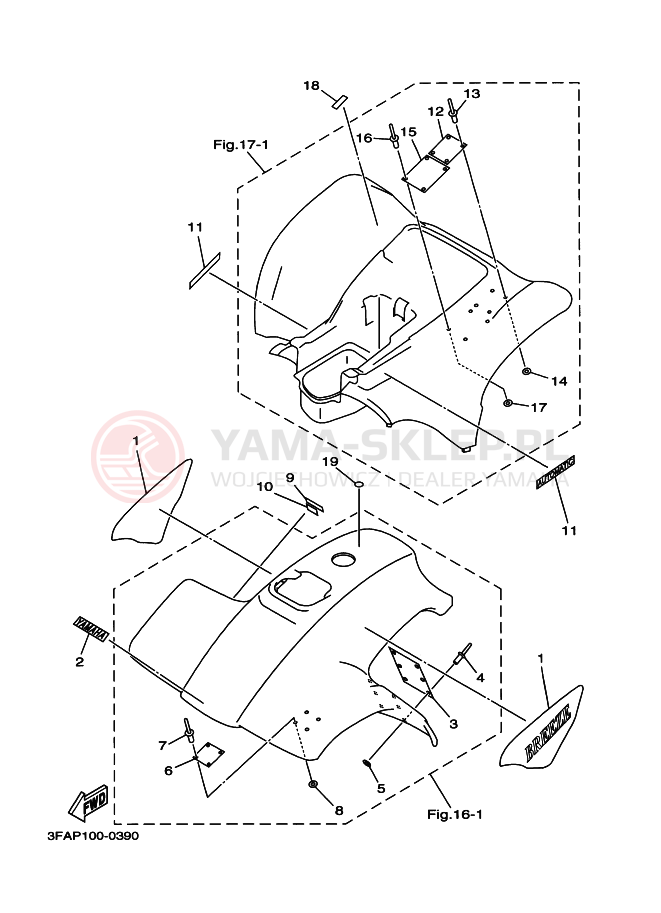 Schemat "naklejki" do Yamaha BREEZE