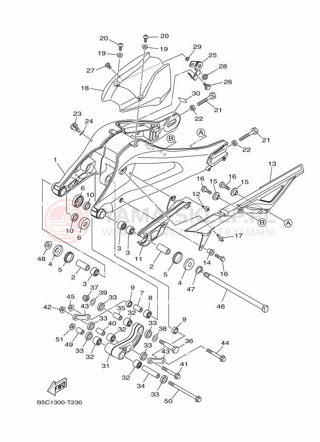 Schemat "wahacz" do Yamaha TRACER 900 GT