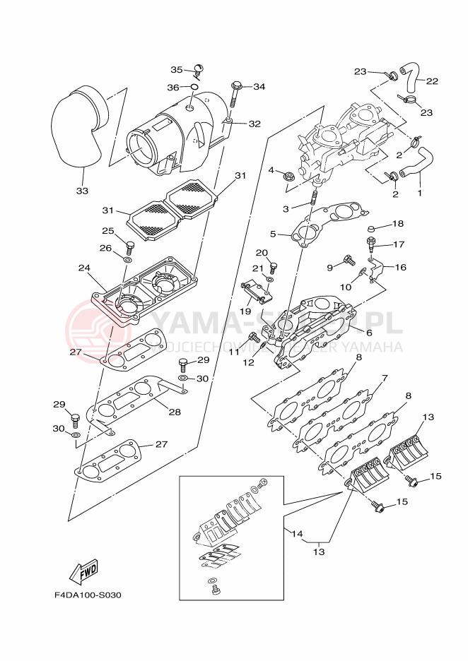 Schemat "Wtrysk paliwa" do Yamaha SUPERJET