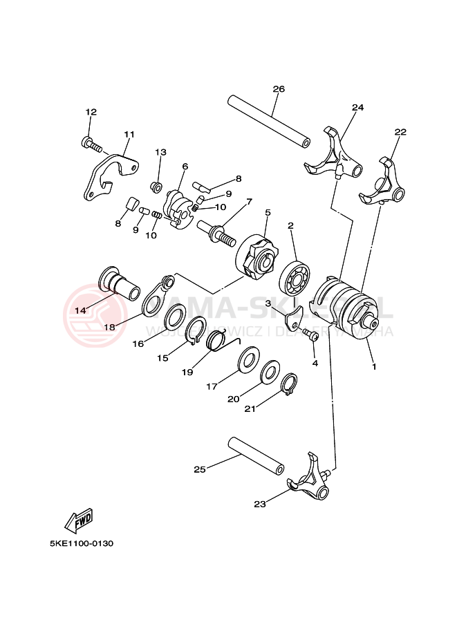 Schemat "Wodziki, automat" do Yamaha TZ250
