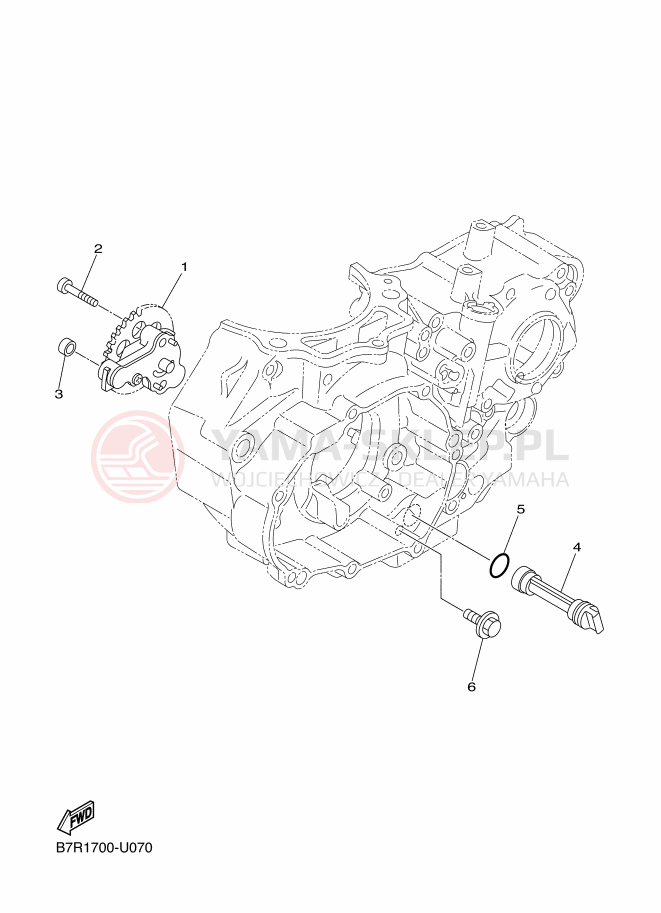 Schemat "Pompa olejowa" do Yamaha WR450F
