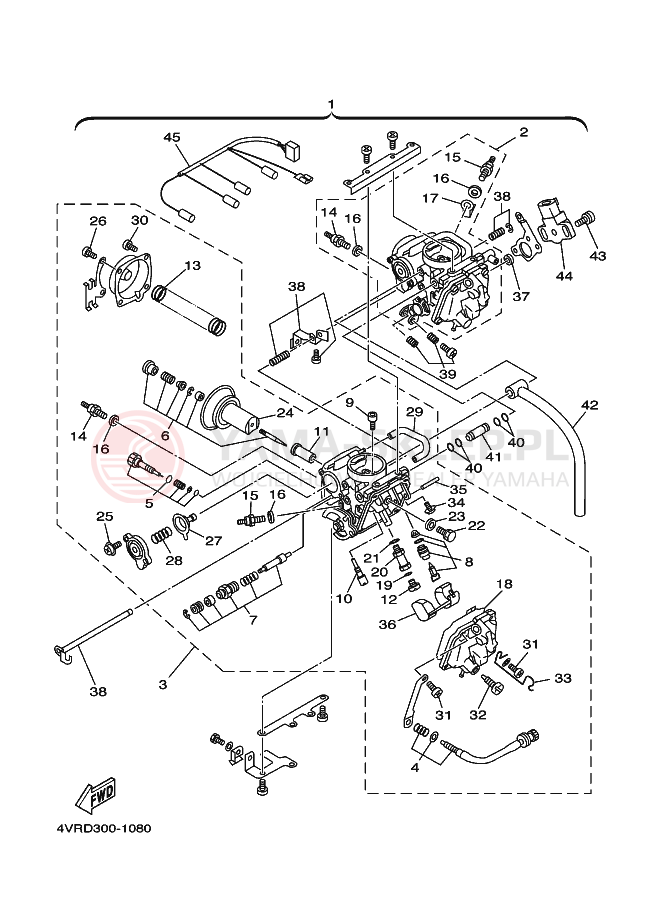 Schemat "Gaźnik" do Yamaha XVS650 DRAGSTAR