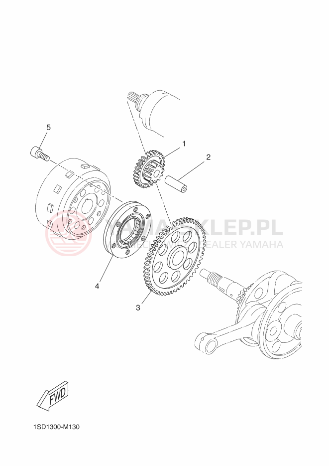 Schemat "rozrusznik" do Yamaha X-MAX 400 ABS
