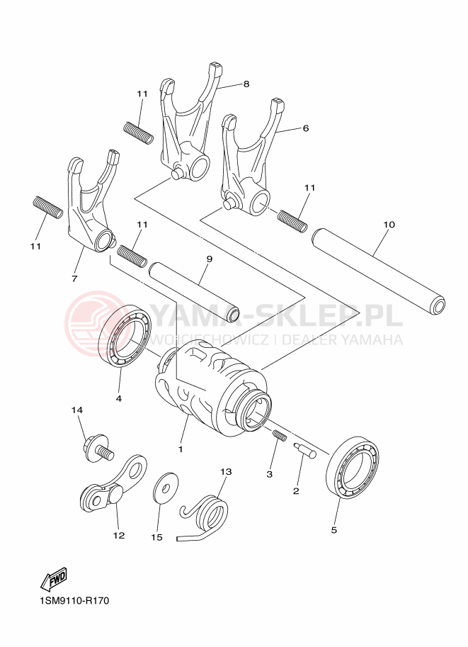Schemat "Wodziki, automat" do Yamaha YZ250F