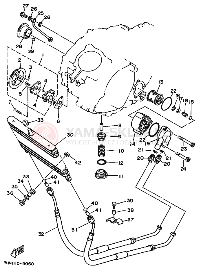 Schemat "Pompa olejowa" do Yamaha BIG BEAR 350