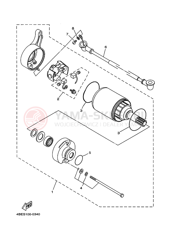 Schemat "rozrusznik" do Yamaha XT225WE SEROW