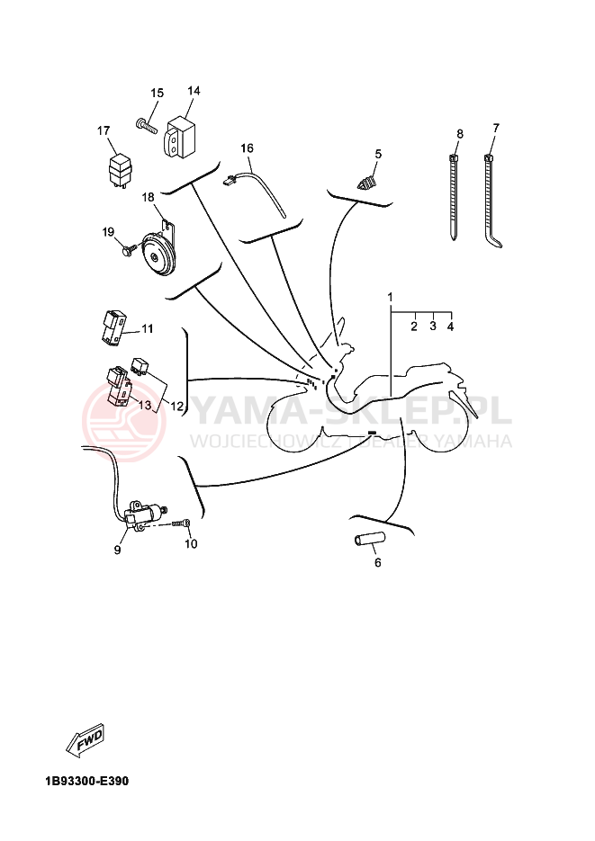 Schemat "układ elektryczny" do Yamaha X-MAX 125