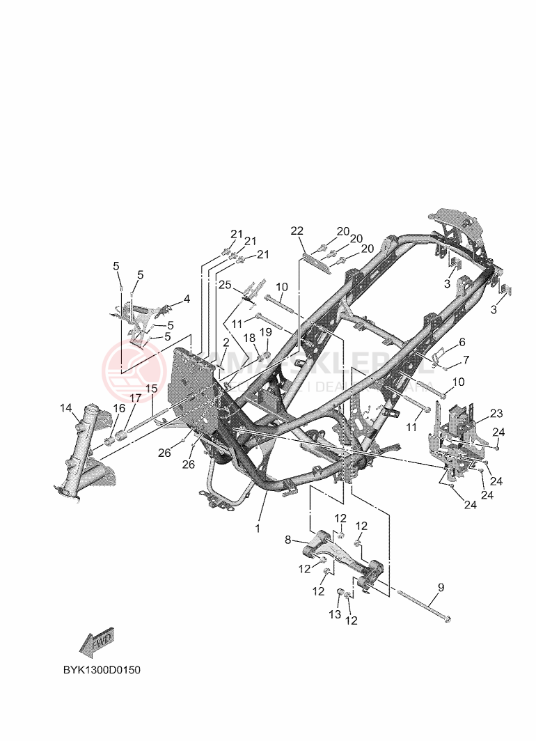 Schemat "rama" do Yamaha TRICITY 300