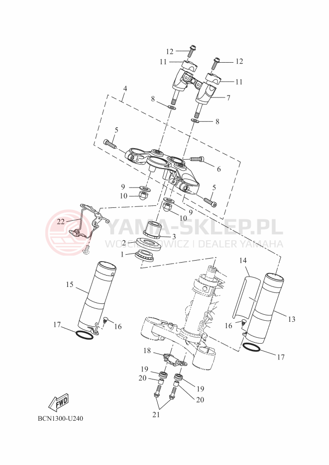 Schemat "Półki zawieszenia" do Yamaha XSR700