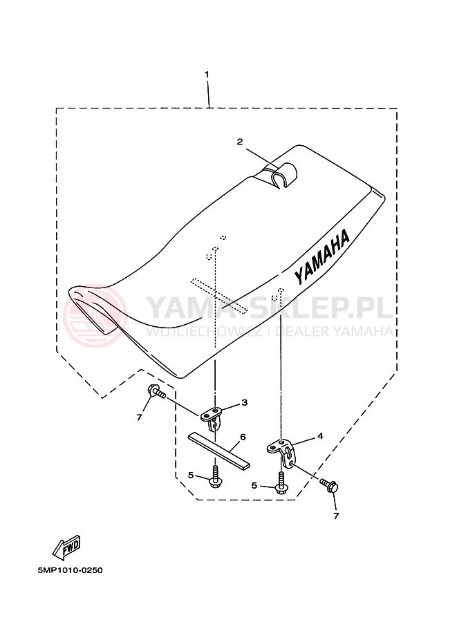 Schemat "siedzenie" do Yamaha XT225WE SEROW