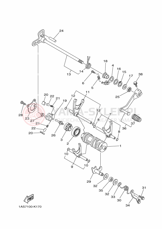 Schemat "Wodziki, automat" do Yamaha YFM700R