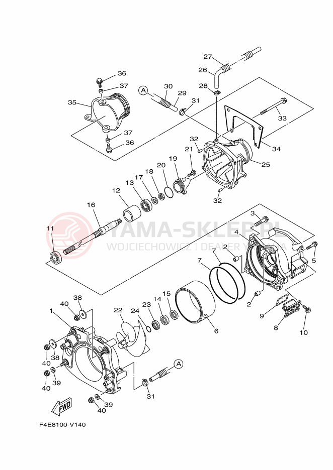 Schemat "JET UNIT" do Yamaha VX CRUISER HO