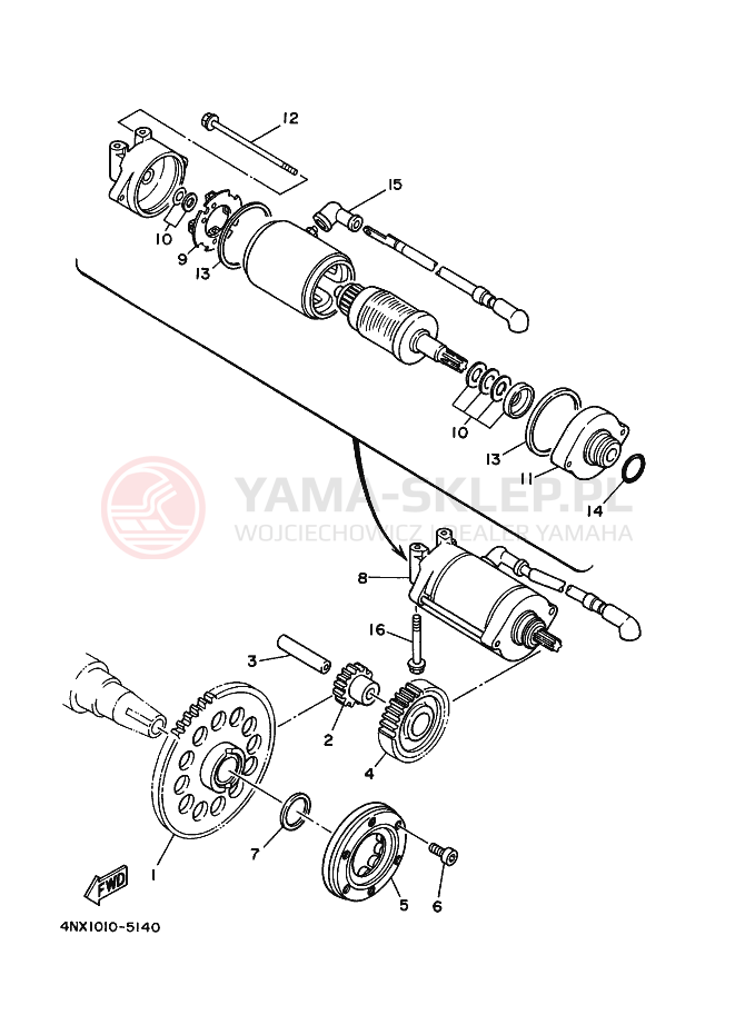 Schemat "rozrusznik" do Yamaha TRX850
