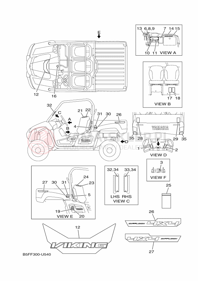 Schemat "naklejki" do Yamaha VIKING