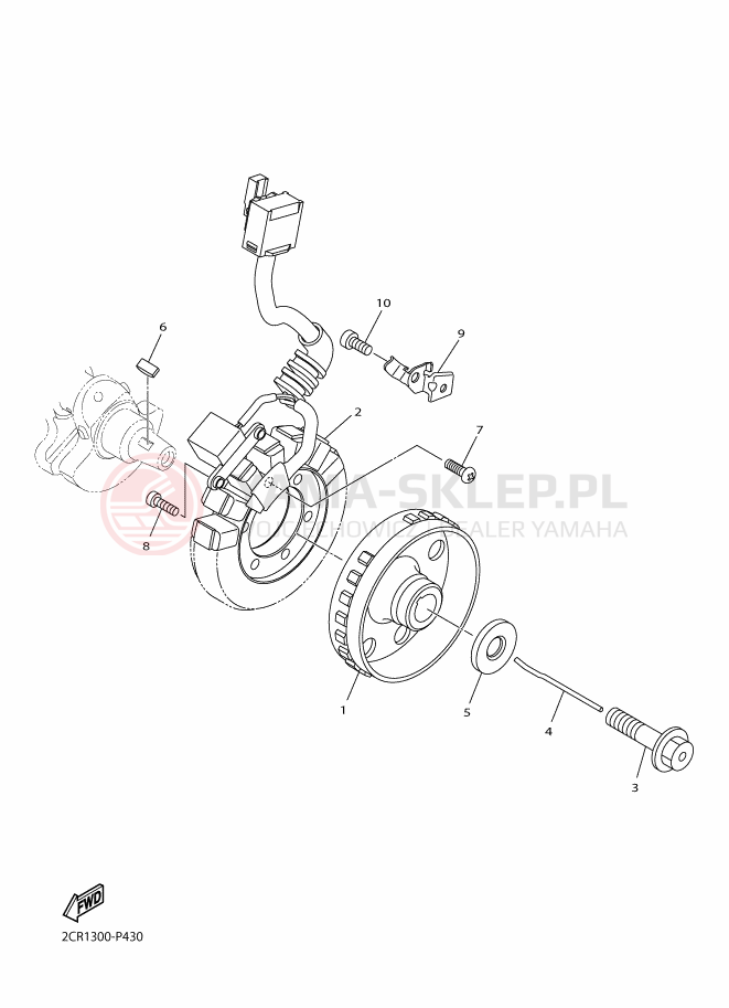 Schemat "prądnica" do Yamaha YZF-R1