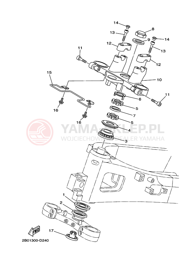 Schemat "Półki zawieszenia" do Yamaha TDM900A