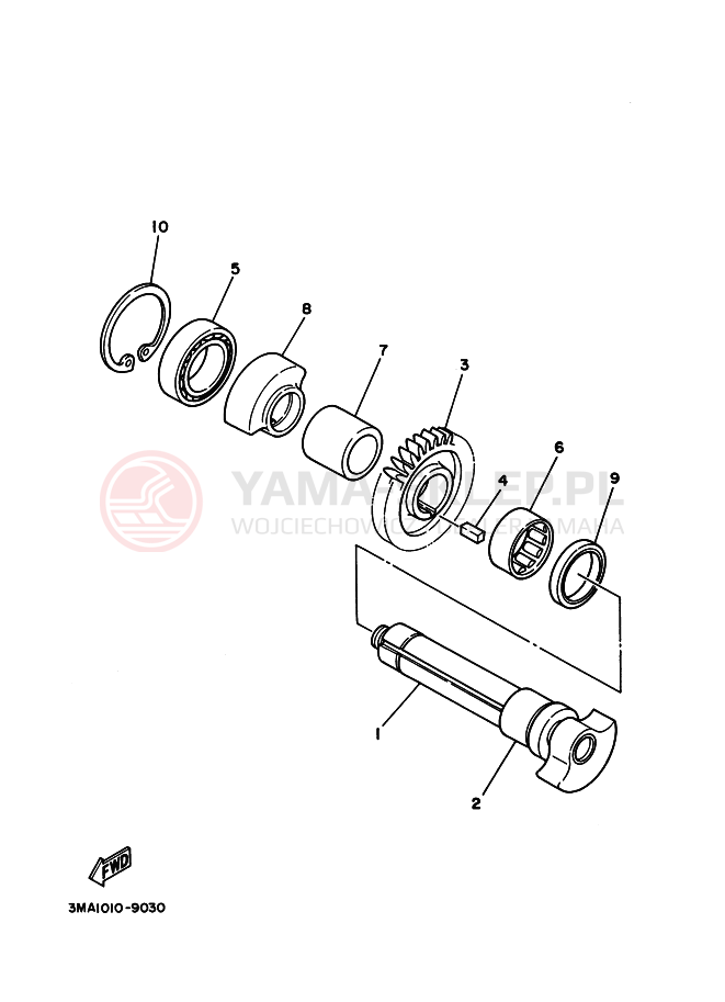 Schemat "Wałek wyrównujący" do Yamaha TZR250SP