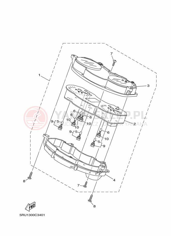 Schemat "licznik" do Yamaha YP400
